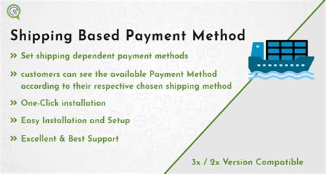 Change shipping based on payment .